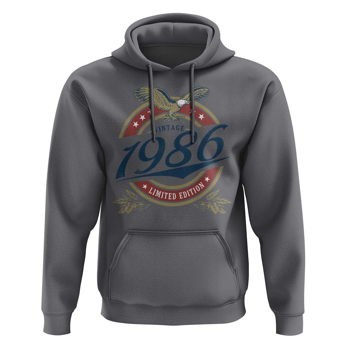 40th Birthday Beer Lover Vintage 1986 Limited Edition Hoodie Bald Eagle