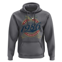 40th Birthday Beer Lover Vintage 1986 Limited Edition Hoodie Bald Eagle