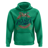 40th Birthday Beer Lover Vintage 1986 Limited Edition Hoodie Bald Eagle