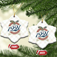 35th Birthday Beer Lover Vintage 1991 Limited Edition Ceramic Ornament Bald Eagle