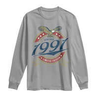 35th Birthday Beer Lover Vintage 1991 Limited Edition Long Sleeve Shirt Bald Eagle
