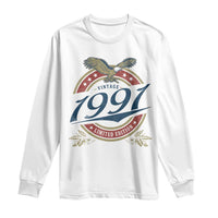 35th Birthday Beer Lover Vintage 1991 Limited Edition Long Sleeve Shirt Bald Eagle