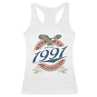 35th Birthday Beer Lover Vintage 1991 Limited Edition Racerback Tank Top Bald Eagle