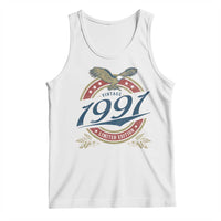 35th Birthday Beer Lover Vintage 1991 Limited Edition Tank Top Bald Eagle
