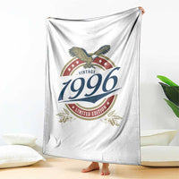 30th Birthday Beer Lover Vintage 1996 Limited Edition Throw Blanket Bald Eagle