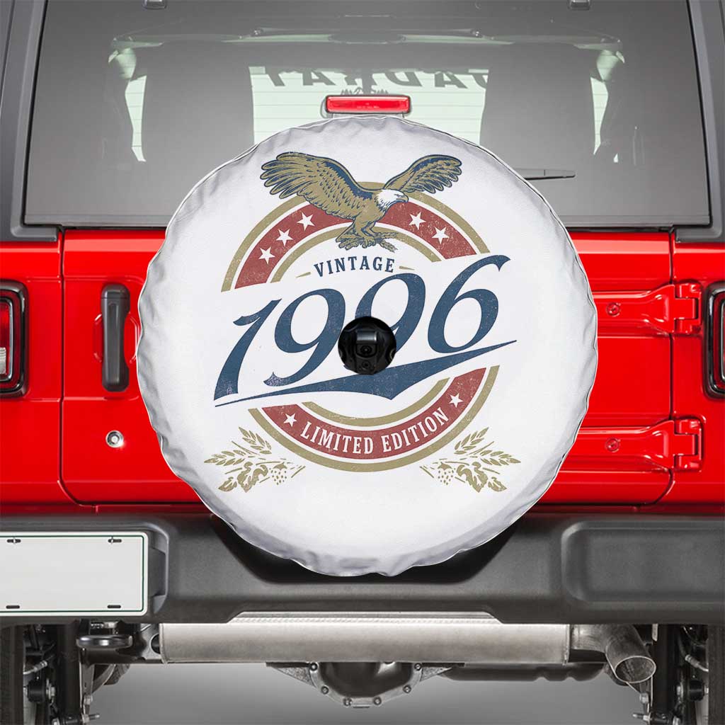 30th Birthday Beer Lover Vintage 1996 Limited Edition Spare Tire Cover Bald Eagle