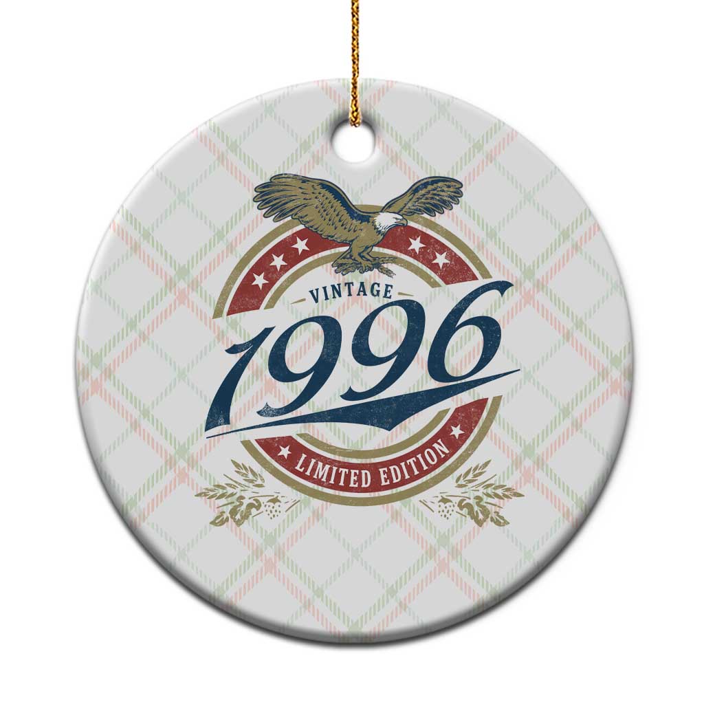 30th Birthday Beer Lover Vintage 1996 Limited Edition Ceramic Ornament Bald Eagle