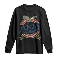 30th Birthday Beer Lover Vintage 1996 Limited Edition Long Sleeve Shirt Bald Eagle