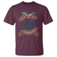 30th Birthday Beer Lover Vintage 1996 Limited Edition T Shirt Bald Eagle