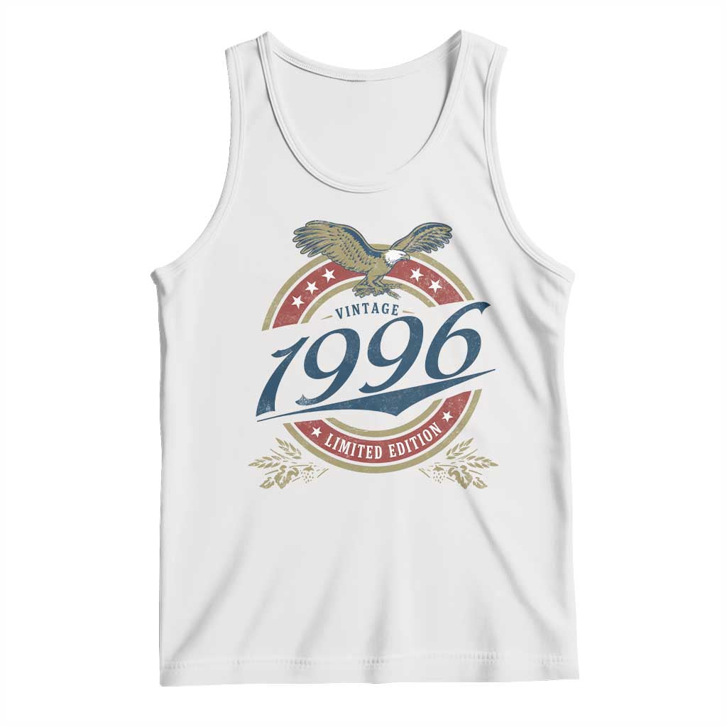 30th Birthday Beer Lover Vintage 1996 Limited Edition Tank Top Bald Eagle