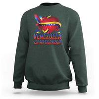 Venezuelan Pride Sweatshirt Venezuela En Mi Corazon Heart Flag Bird - Wonder Print Shop