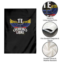 Venezuelan Pride Garden Flag Te Quiero Libre Venezuela Flag Wings - Wonder Print Shop