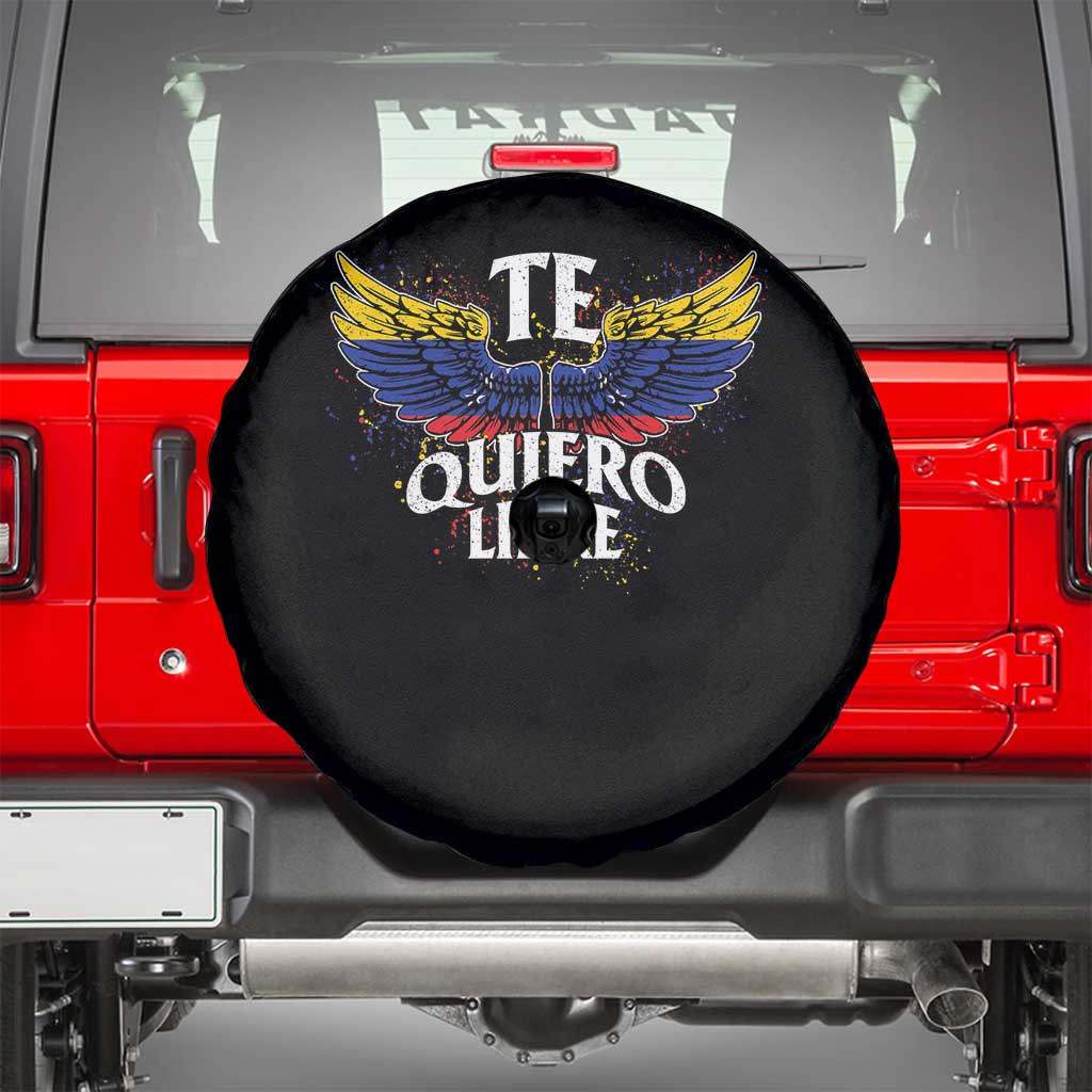Venezuelan Pride Spare Tire Cover Te Quiero Libre Venezuela Flag Wings - Wonder Print Shop