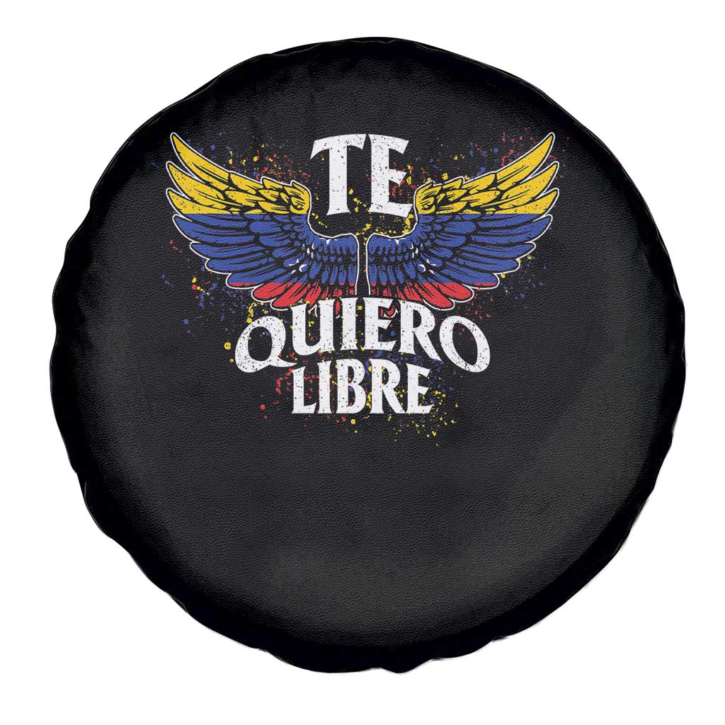 Venezuelan Pride Spare Tire Cover Te Quiero Libre Venezuela Flag Wings - Wonder Print Shop