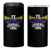 Venezuelan Pride 4 in 1 Can Cooler Tumbler Te Quiero Libre Venezuela Flag Wings - Wonder Print Shop