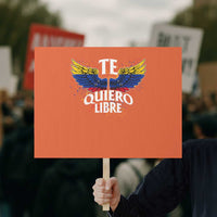 Venezuelan Pride Protest Sign Te Quiero Libre Venezuela Flag Wings - Wonder Print Shop
