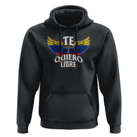 Venezuelan Pride Hoodie Te Quiero Libre Venezuela Flag Wings - Wonder Print Shop