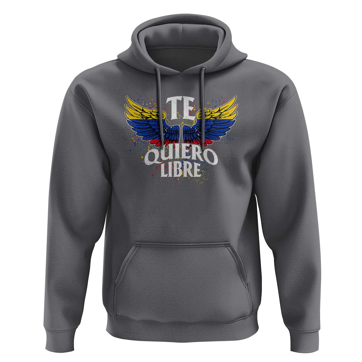 Venezuelan Pride Hoodie Te Quiero Libre Venezuela Flag Wings - Wonder Print Shop