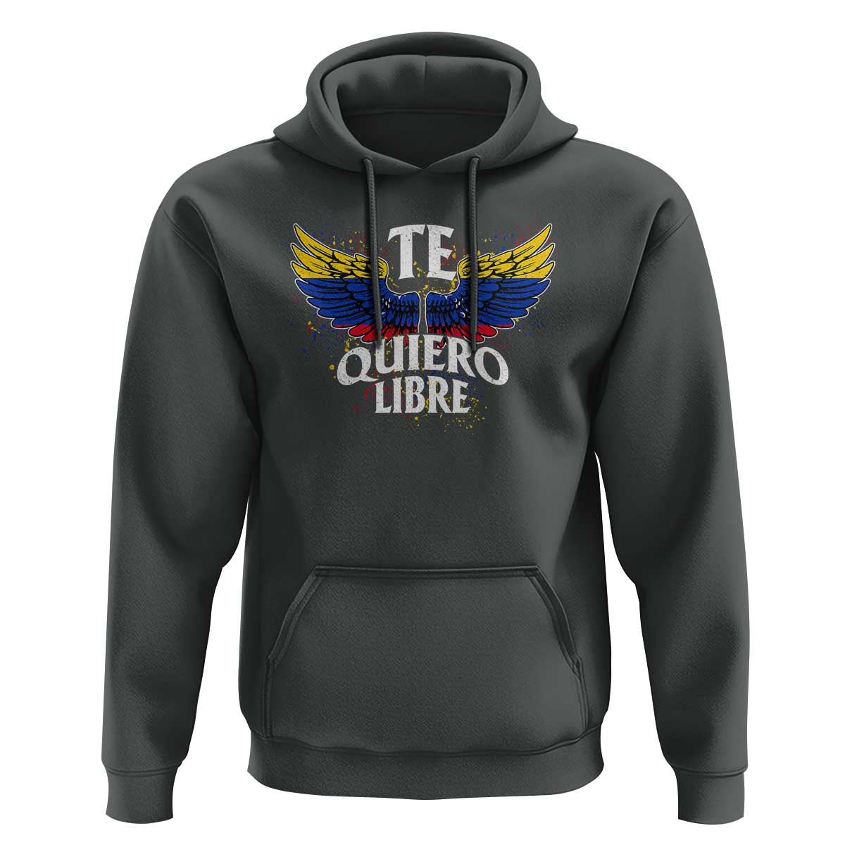 Venezuelan Pride Hoodie Te Quiero Libre Venezuela Flag Wings - Wonder Print Shop