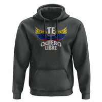 Venezuelan Pride Hoodie Te Quiero Libre Venezuela Flag Wings - Wonder Print Shop