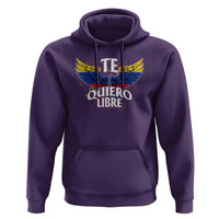 Venezuelan Pride Hoodie Te Quiero Libre Venezuela Flag Wings - Wonder Print Shop