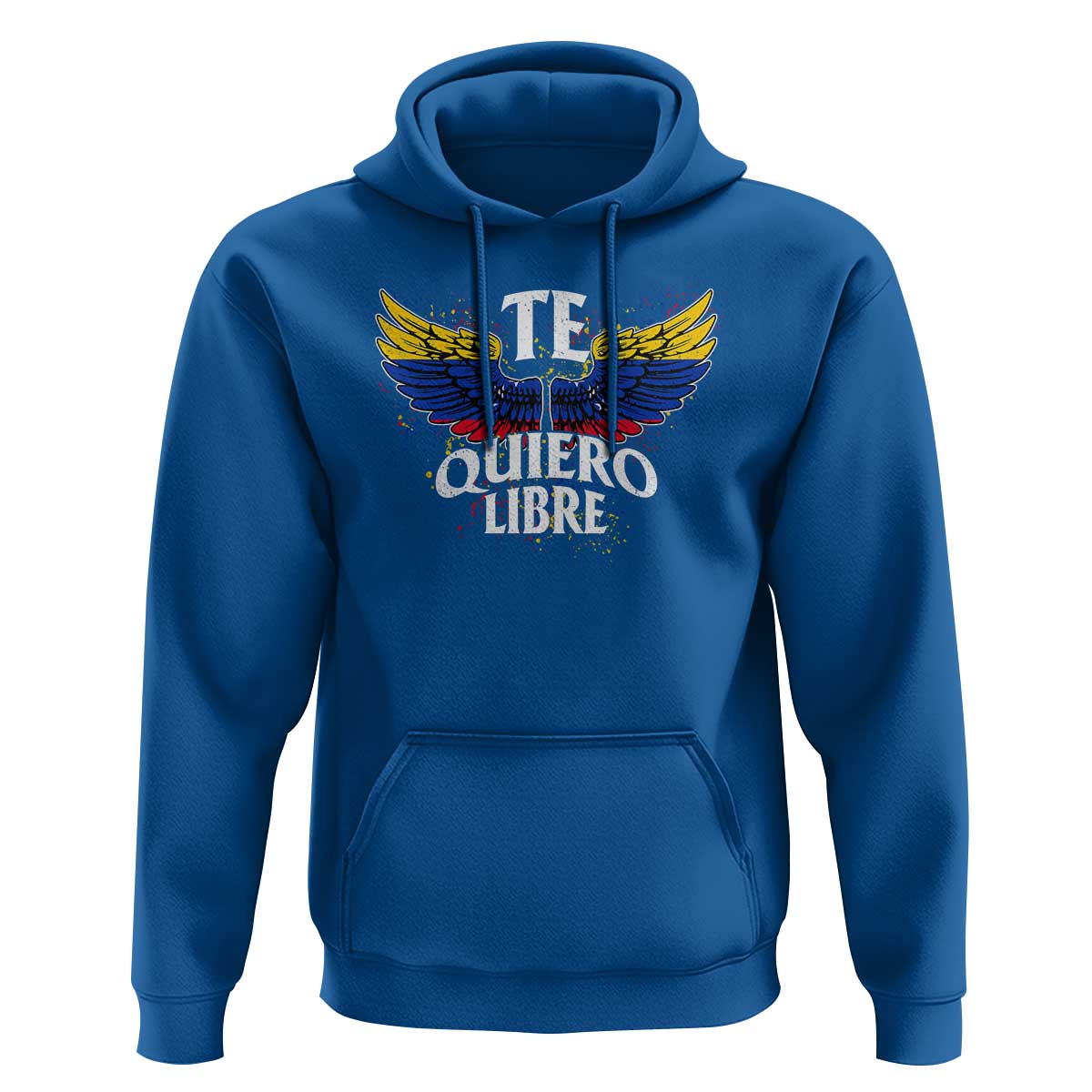 Venezuelan Pride Hoodie Te Quiero Libre Venezuela Flag Wings - Wonder Print Shop