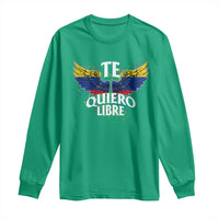 Venezuelan Pride Long Sleeve Shirt Te Quiero Libre Venezuela Flag Wings - Wonder Print Shop