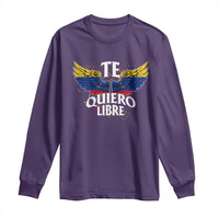 Venezuelan Pride Long Sleeve Shirt Te Quiero Libre Venezuela Flag Wings - Wonder Print Shop