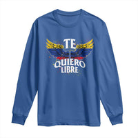Venezuelan Pride Long Sleeve Shirt Te Quiero Libre Venezuela Flag Wings - Wonder Print Shop