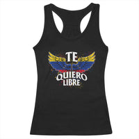Venezuelan Pride Racerback Tank Top Te Quiero Libre Venezuela Flag Wings - Wonder Print Shop