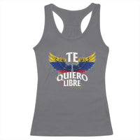 Venezuelan Pride Racerback Tank Top Te Quiero Libre Venezuela Flag Wings - Wonder Print Shop