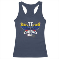 Venezuelan Pride Racerback Tank Top Te Quiero Libre Venezuela Flag Wings - Wonder Print Shop