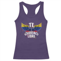 Venezuelan Pride Racerback Tank Top Te Quiero Libre Venezuela Flag Wings - Wonder Print Shop