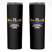 Venezuelan Pride Skinny Tumbler Te Quiero Libre Venezuela Flag Wings - Wonder Print Shop