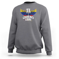 Venezuelan Pride Sweatshirt Te Quiero Libre Venezuela Flag Wings - Wonder Print Shop