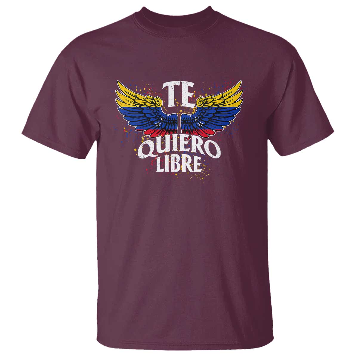 Venezuelan Pride T Shirt Te Quiero Libre Venezuela Flag Wings - Wonder Print Shop