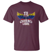 Venezuelan Pride T Shirt Te Quiero Libre Venezuela Flag Wings - Wonder Print Shop