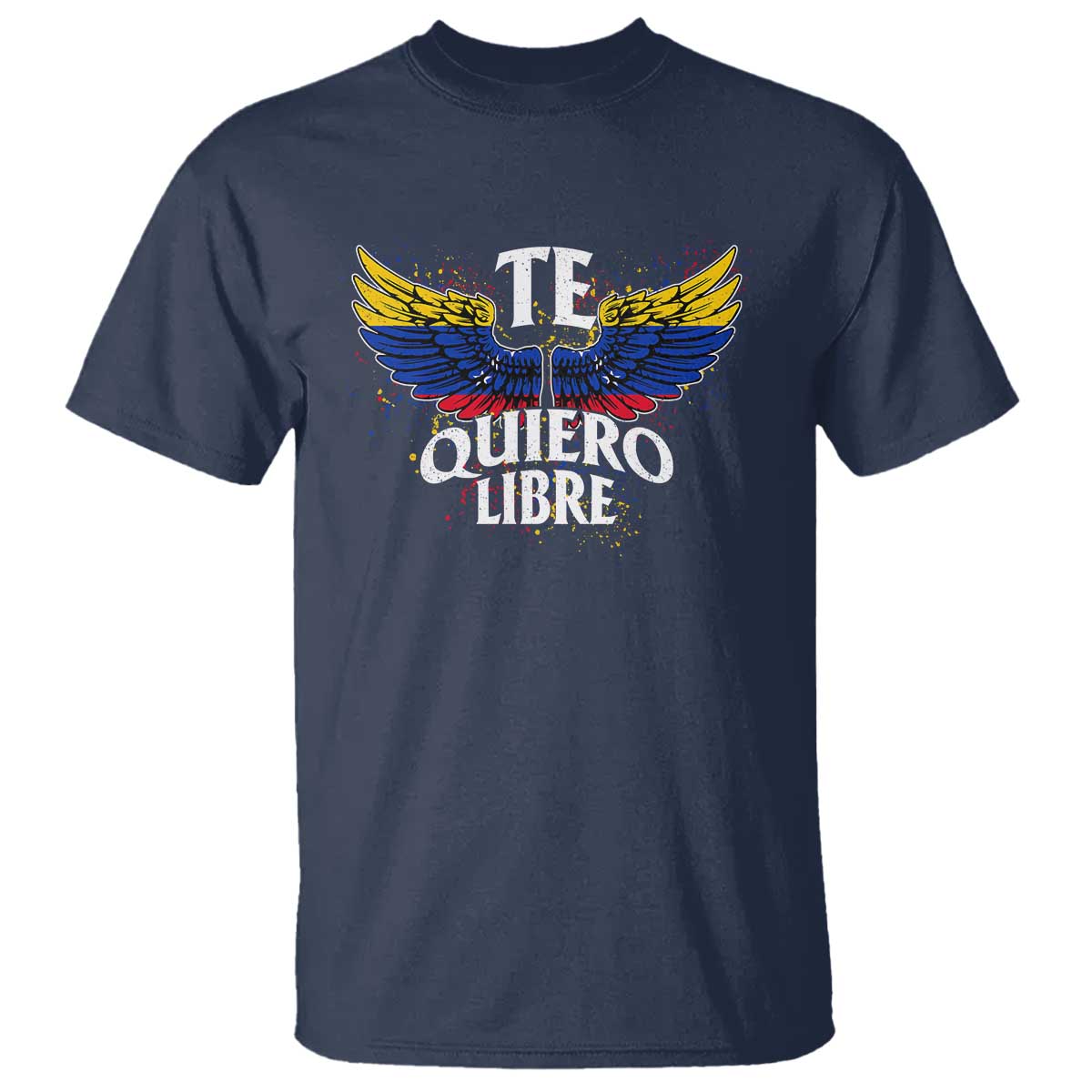Venezuelan Pride T Shirt Te Quiero Libre Venezuela Flag Wings - Wonder Print Shop