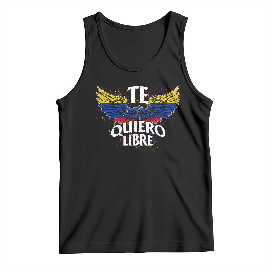 Venezuelan Pride Tank Top Te Quiero Libre Venezuela Flag Wings - Wonder Print Shop