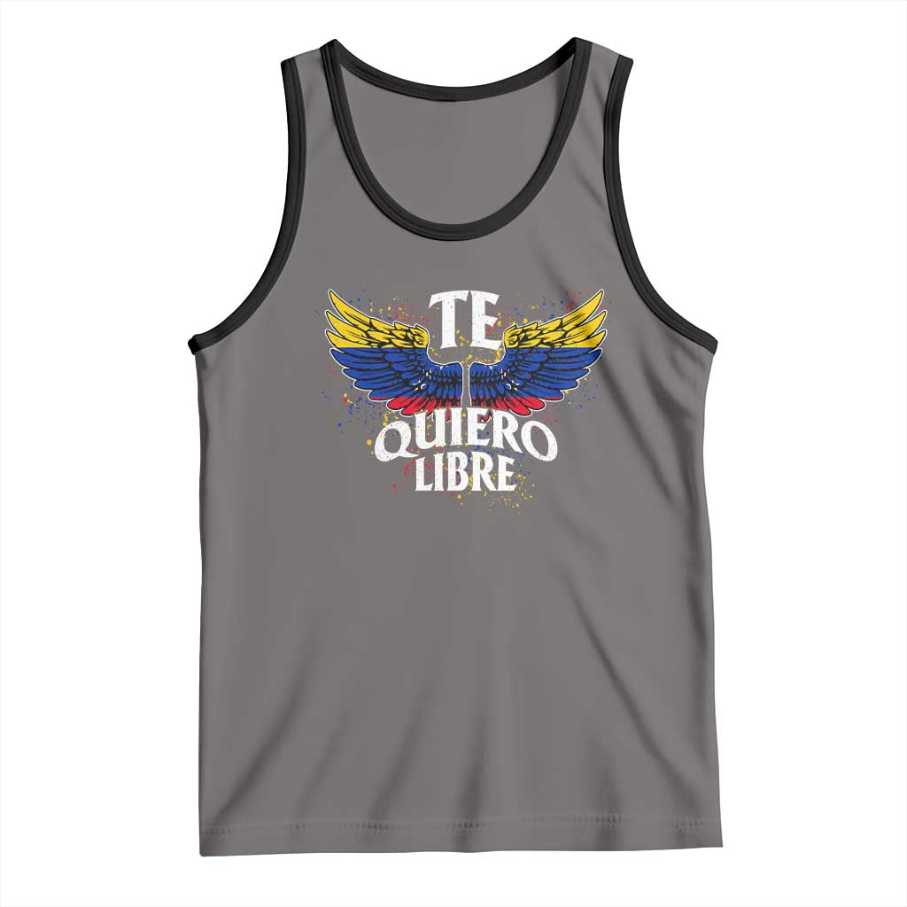 Venezuelan Pride Tank Top Te Quiero Libre Venezuela Flag Wings - Wonder Print Shop