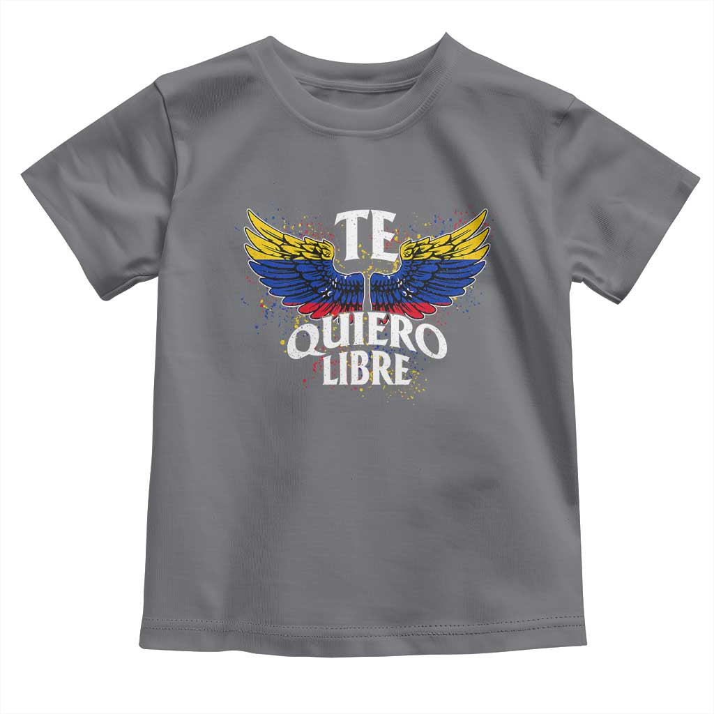 Venezuelan Pride Toddler T Shirt Te Quiero Libre Venezuela Flag Wings - Wonder Print Shop