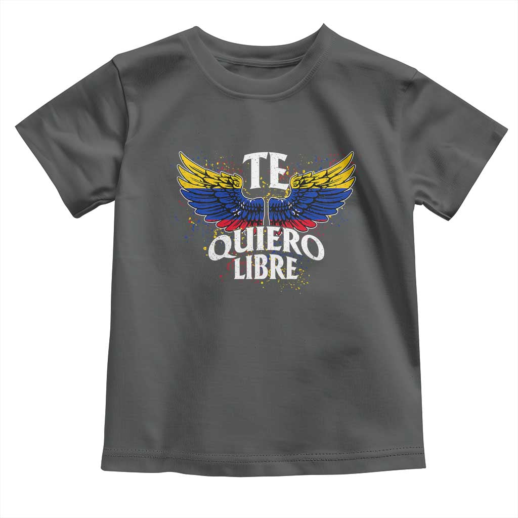 Venezuelan Pride Toddler T Shirt Te Quiero Libre Venezuela Flag Wings - Wonder Print Shop