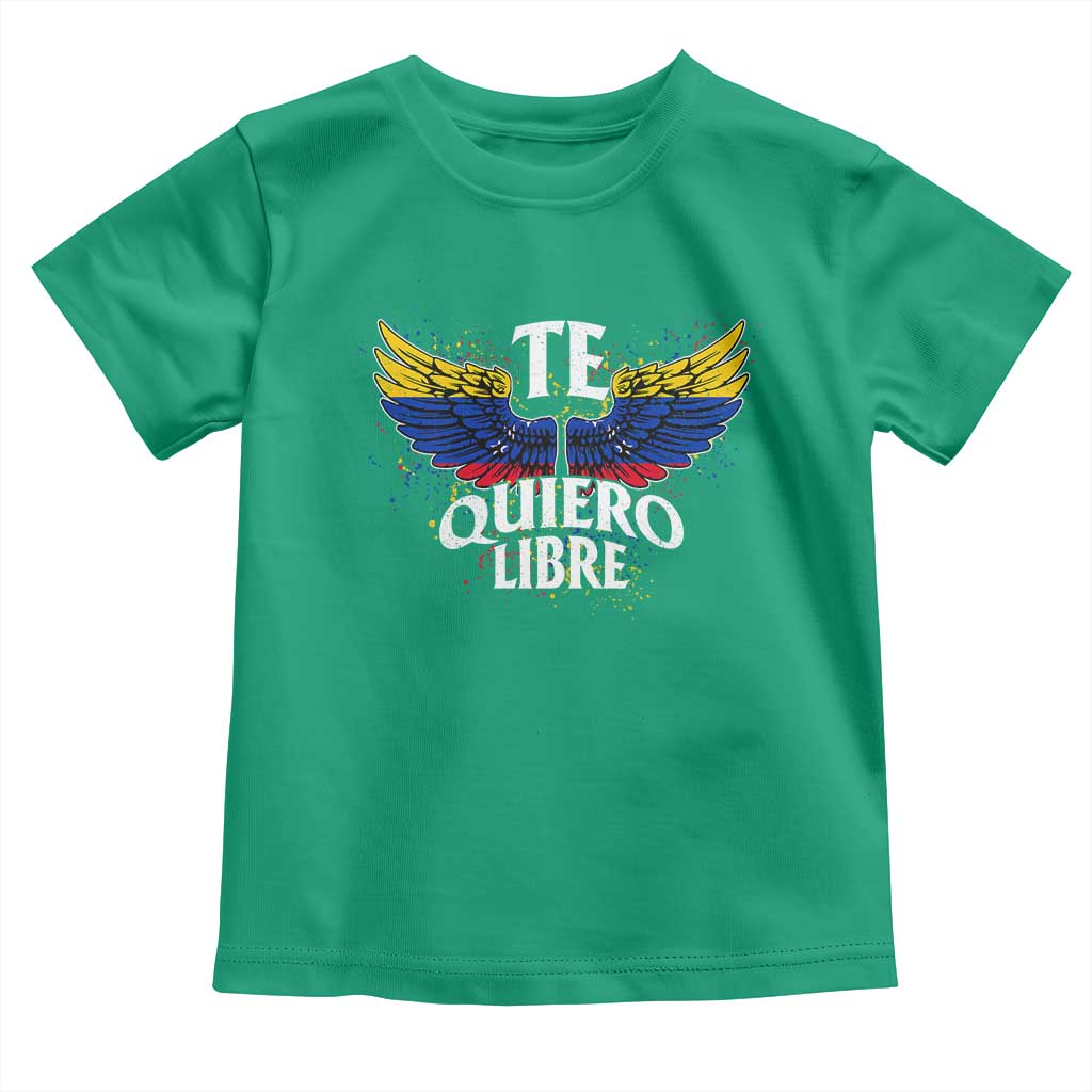 Venezuelan Pride Toddler T Shirt Te Quiero Libre Venezuela Flag Wings - Wonder Print Shop