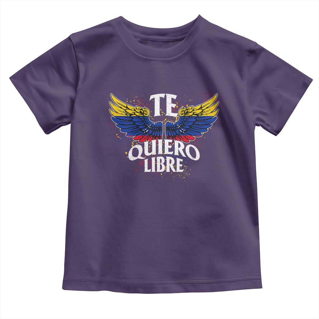 Venezuelan Pride Toddler T Shirt Te Quiero Libre Venezuela Flag Wings - Wonder Print Shop