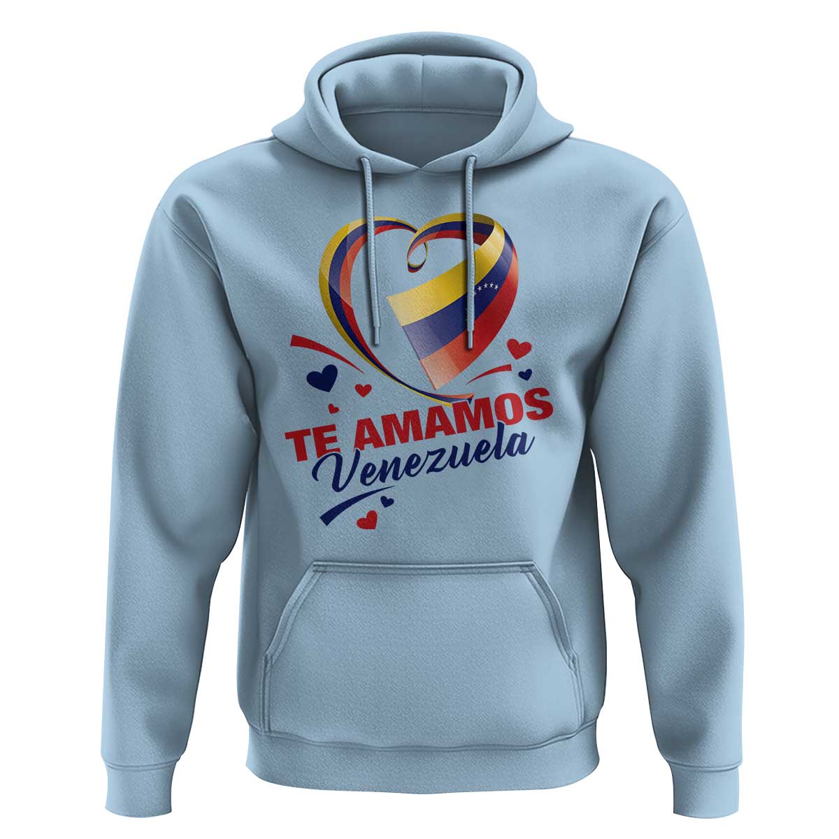 Venezuelan Pride Hoodie Te Amamos Venezuela Flag Heart - Wonder Print Shop