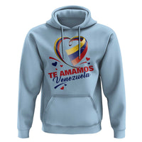 Venezuelan Pride Hoodie Te Amamos Venezuela Flag Heart - Wonder Print Shop