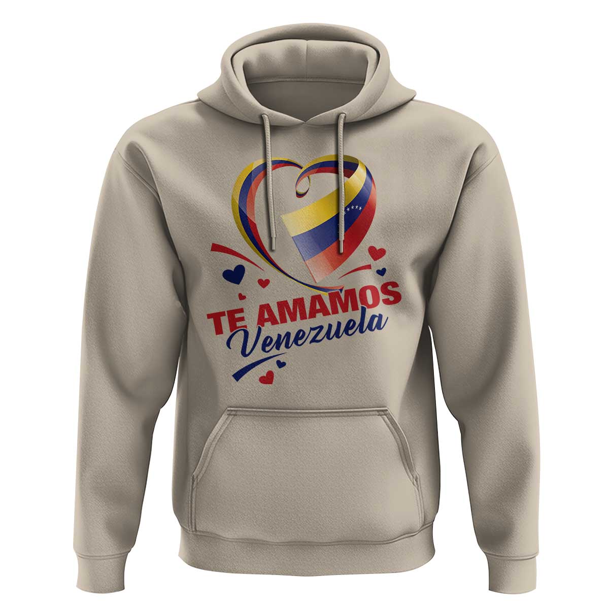 Venezuelan Pride Hoodie Te Amamos Venezuela Flag Heart - Wonder Print Shop