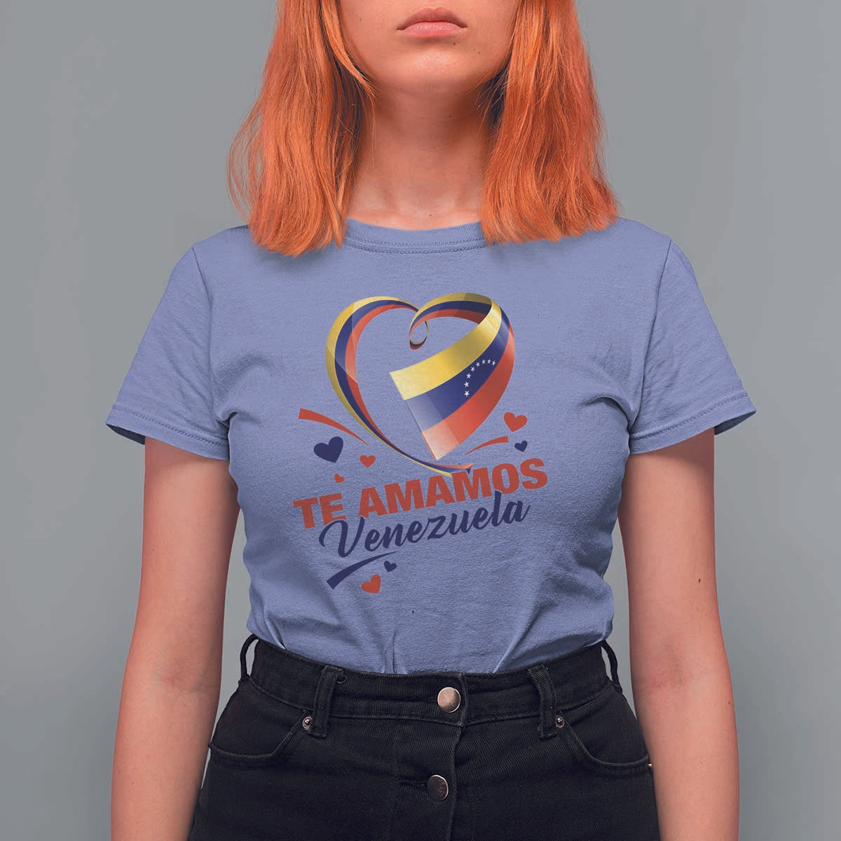 Venezuelan Pride T Shirt For Women Te Amamos Venezuela Flag Heart - Wonder Print Shop