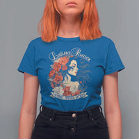 Latina Power T Shirt For Women Hispanic Heritage Month Vintage Women Flowers - Wonder Print Shop