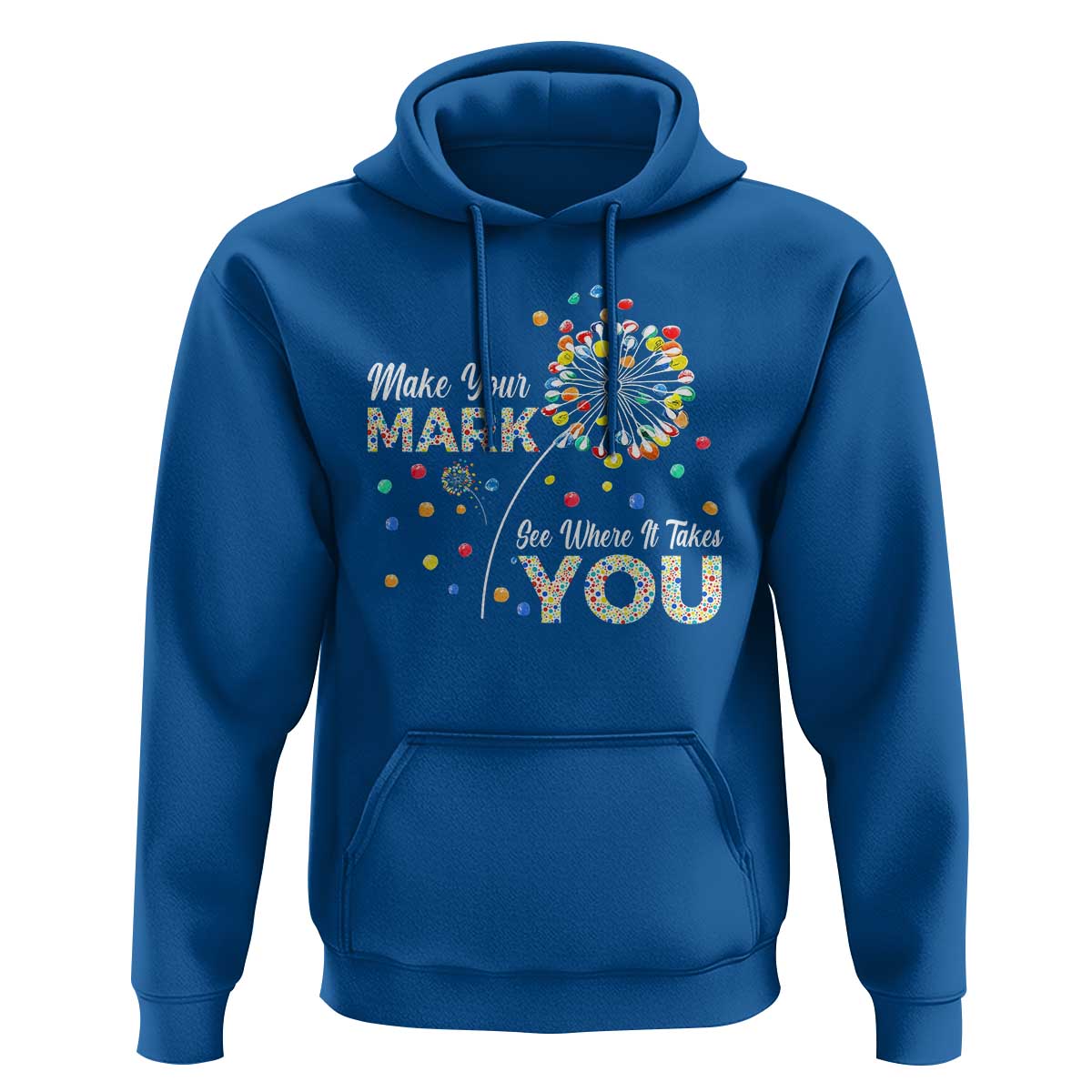 International Dot Day Hoodie Make Your Mark See Where It Takes Dandelion Dot - Wonder Print Shop